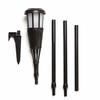 Newhouse Lighting Solar LED Island Torches w/Flickering Flame, Dusk to Dawn, Black, PK 2 FLTORCH2-B
